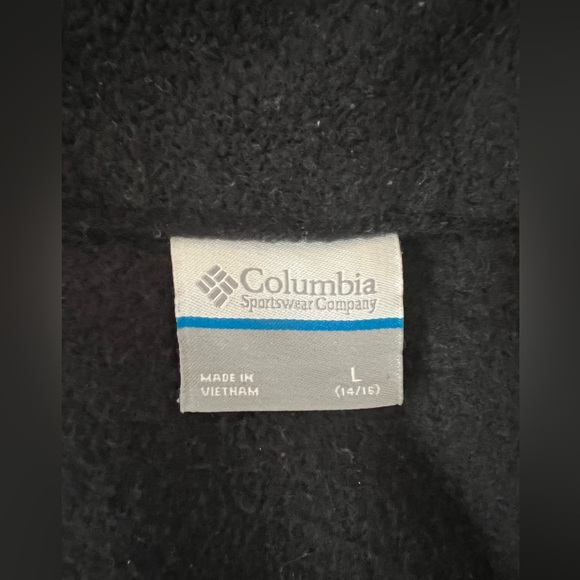 Columbia Jacket Girls Large 14 16 Black Pink Full Zip Fleece Hiking Outdoor LN - Picture 5 of 7